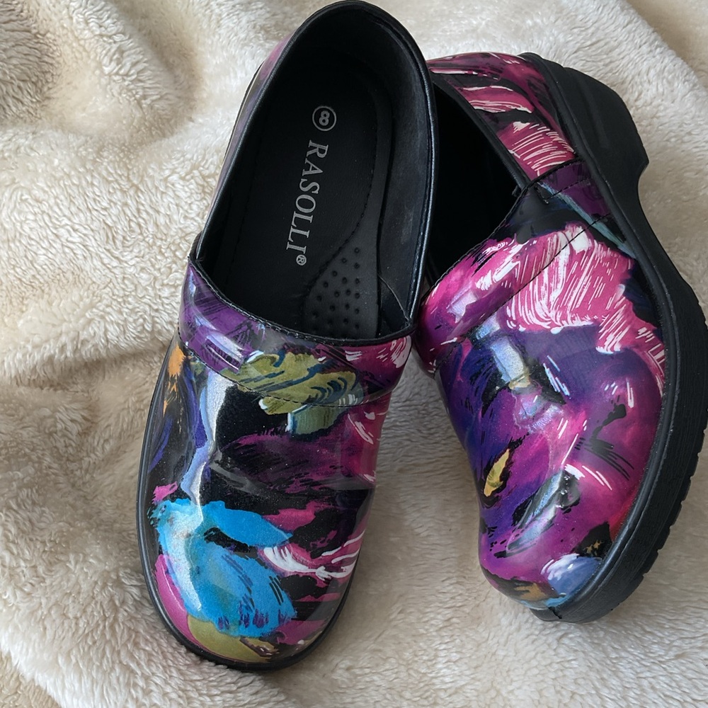 Beautiful patent slip on shoes